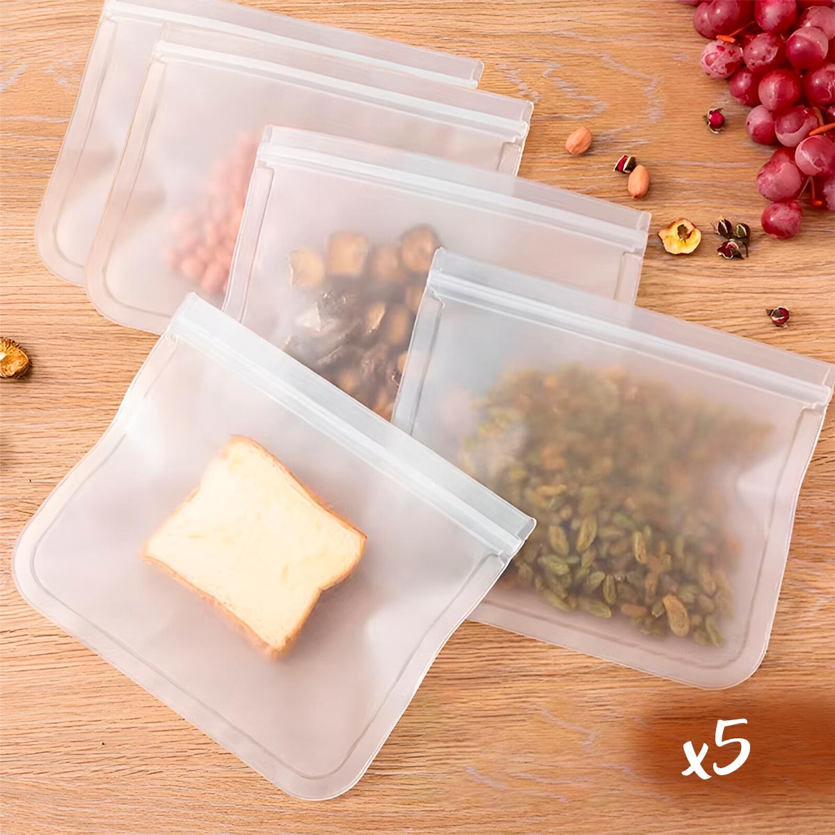 Miniatura 4 de Bolsas Silicona x5 Hermetica MANA-0073